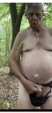 Wanking in the woods