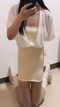 【秘书 OL】肉色吊带包臀裙&肉丝美腿诱惑 photo 22
