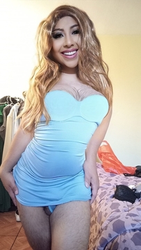 Puti vestido celeste photo 8